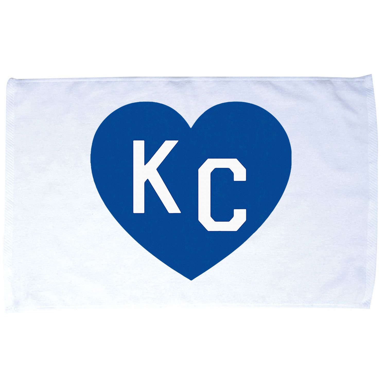 Kc Heart Blue Kansas City Microfiber Hand Towel