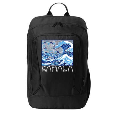 Kamala Harris Blue Cats Wave Funny Cat City Backpack