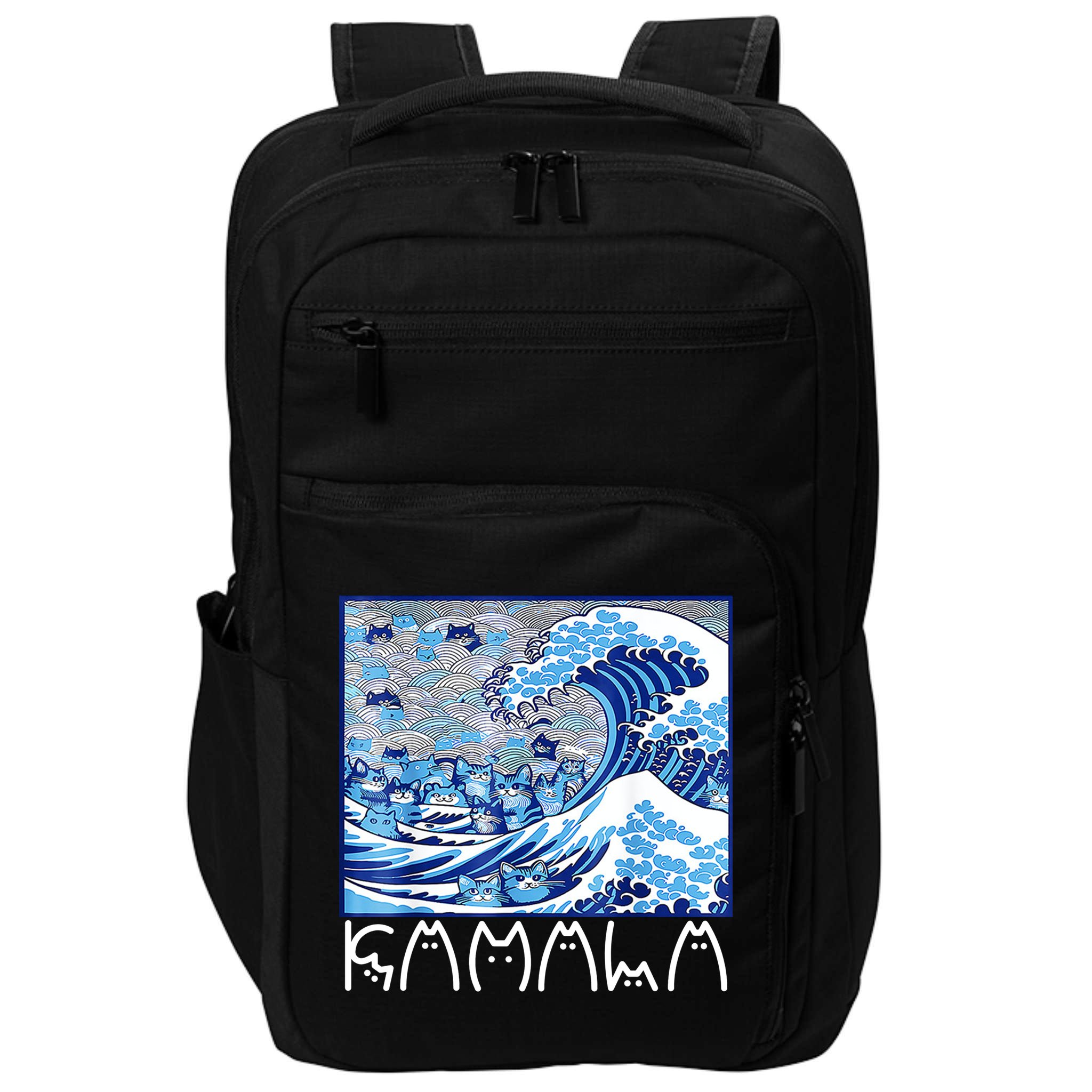 Kamala Harris Blue Cats Wave Funny Cat Impact Tech Backpack