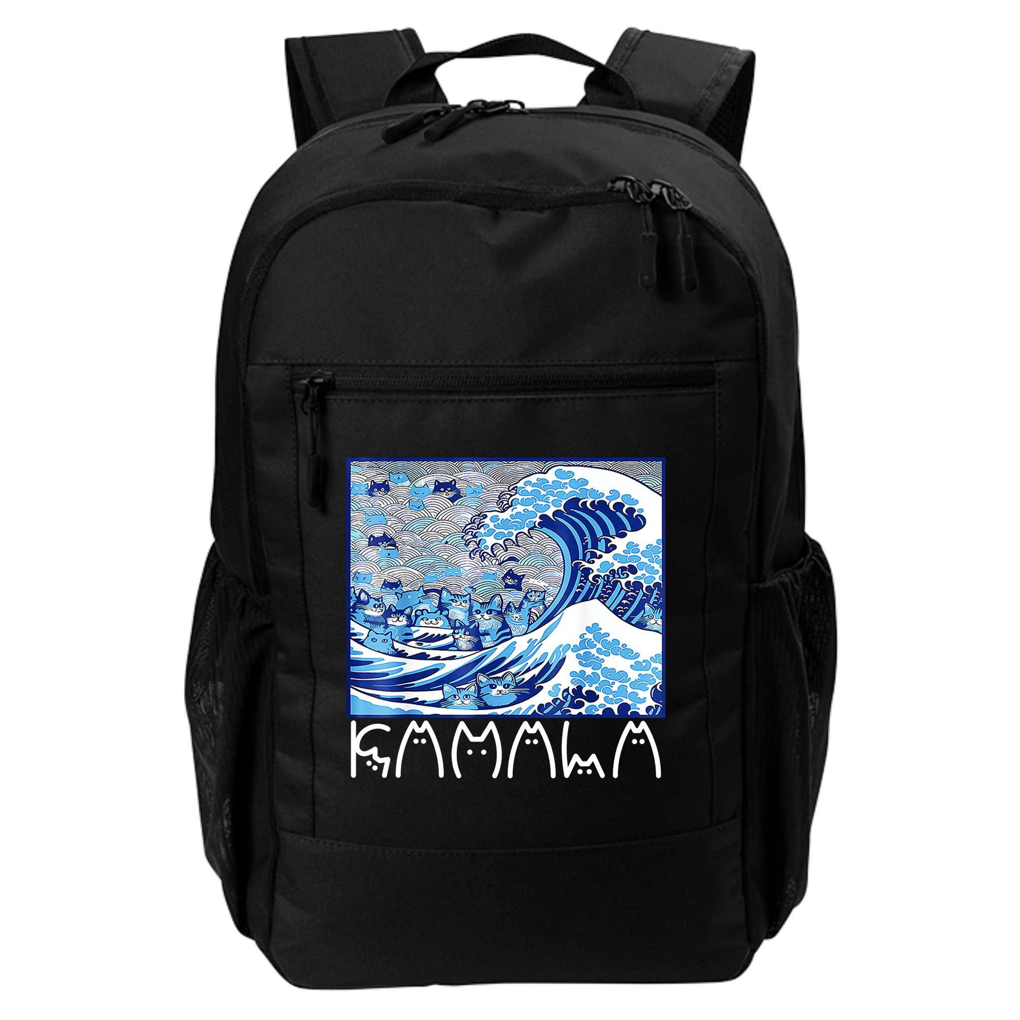 Kamala Harris Blue Cats Wave Funny Cat Backpack