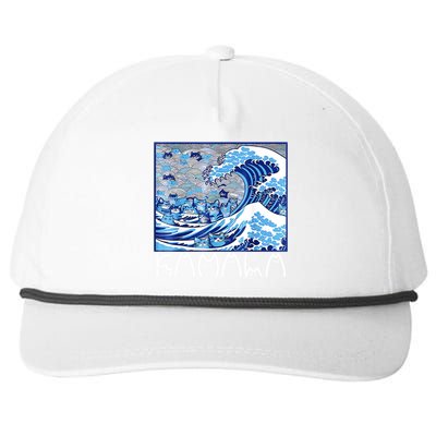 Kamala Harris Blue Cats Wave Funny Cat Snapback Five-Panel Rope Hat