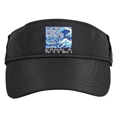 Kamala Harris Blue Cats Wave Funny Cat Adult Drive Performance Visor