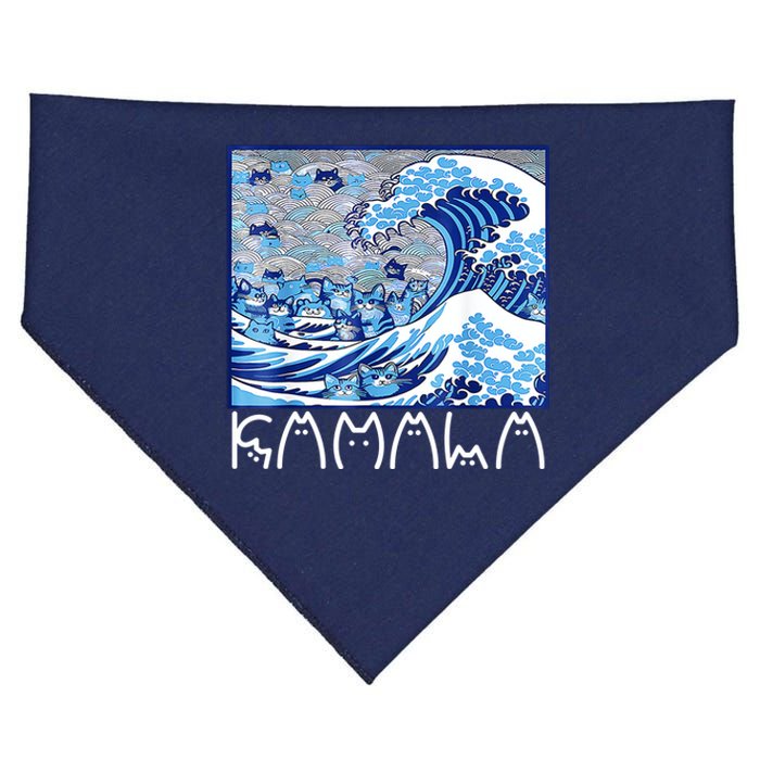 Kamala Harris Blue Cats Wave Funny Cat USA-Made Doggie Bandana