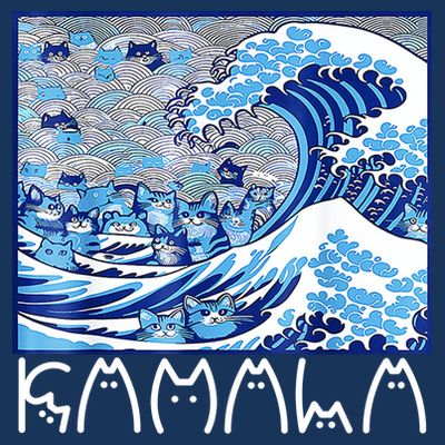 Kamala Harris Blue Cats Wave Funny Cat T-Shirt