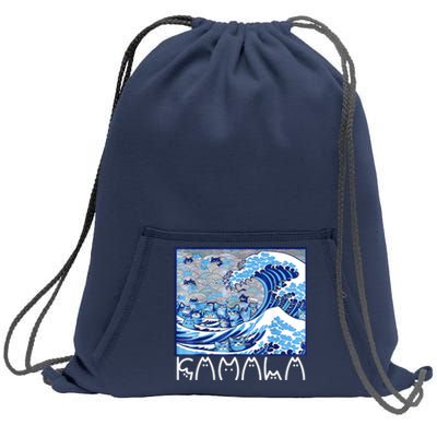 Kamala Harris Blue Cats Wave Funny Cat Sweatshirt Cinch Pack Bag