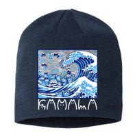 Kamala Harris Blue Cats Wave Funny Cat Sustainable Beanie