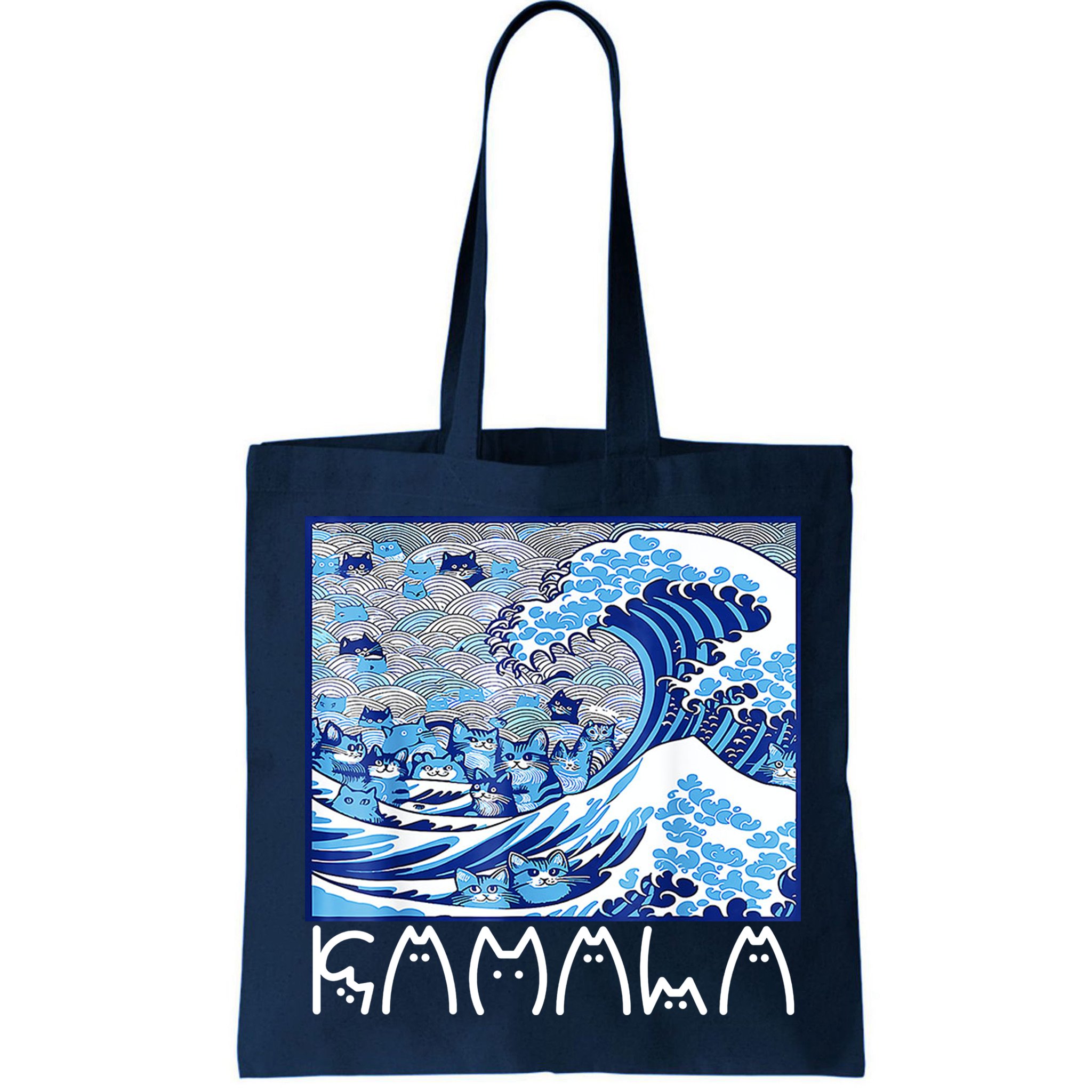 Kamala Harris Blue Cats Wave Funny Cat Bag