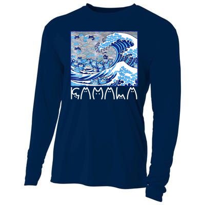 Kamala Harris Blue Cats Wave Funny Cat Cooling Performance Long Sleeve Crew