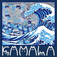 Kamala Harris Blue Cats Wave Funny Cat Premium T-Shirt