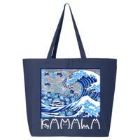 Kamala Harris Blue Cats Wave Funny Cat 25L Jumbo Tote