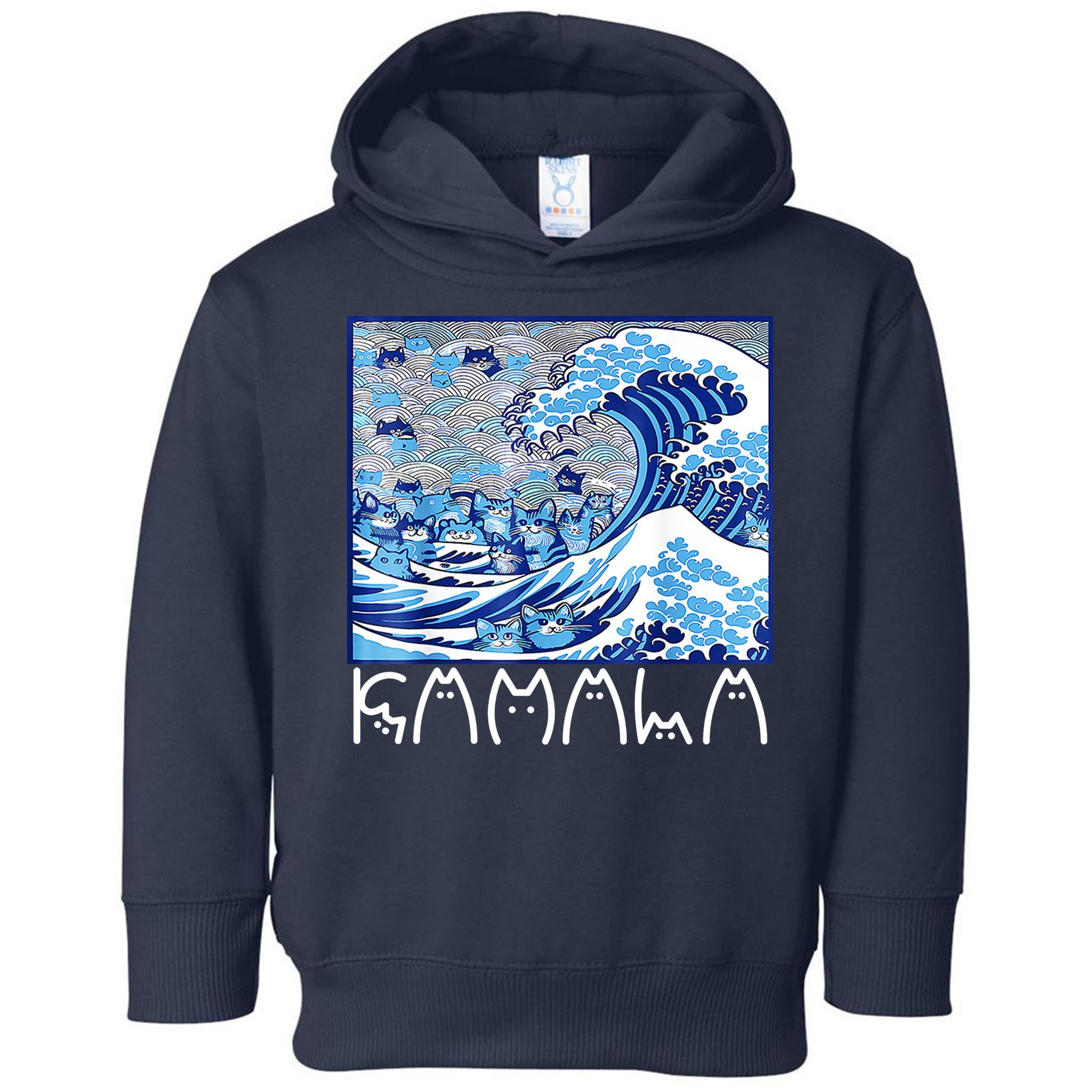 Kamala Harris Blue Cats Wave Funny Cat Toddler Hoodie
