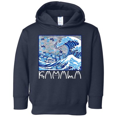 Kamala Harris Blue Cats Wave Funny Cat Toddler Hoodie