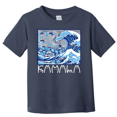 Kamala Harris Blue Cats Wave Funny Cat Toddler T-Shirt