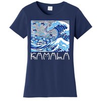 Kamala Harris Blue Cats Wave Funny Cat Women's T-Shirt