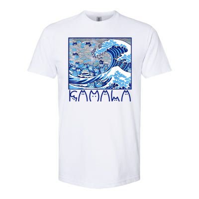 Kamala Harris Blue Cats Wave Funny Cat Softstyle® CVC T-Shirt