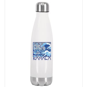 Kamala Harris Blue Cats Wave Funny Cat Stainless Steel Insulated Water Bottle