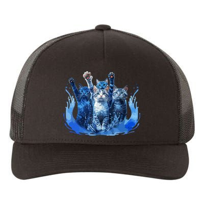 Kamala Harris Blue Cats Wave Funny For Cat Owners Yupoong Adult 5-Panel Trucker Hat