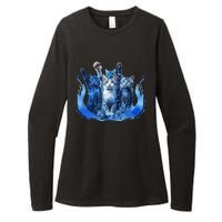 Kamala Harris Blue Cats Wave Funny For Cat Owners Womens CVC Long Sleeve Shirt