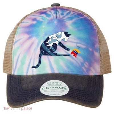 Kamala Harris Blue Cat Legacy Tie Dye Trucker Hat