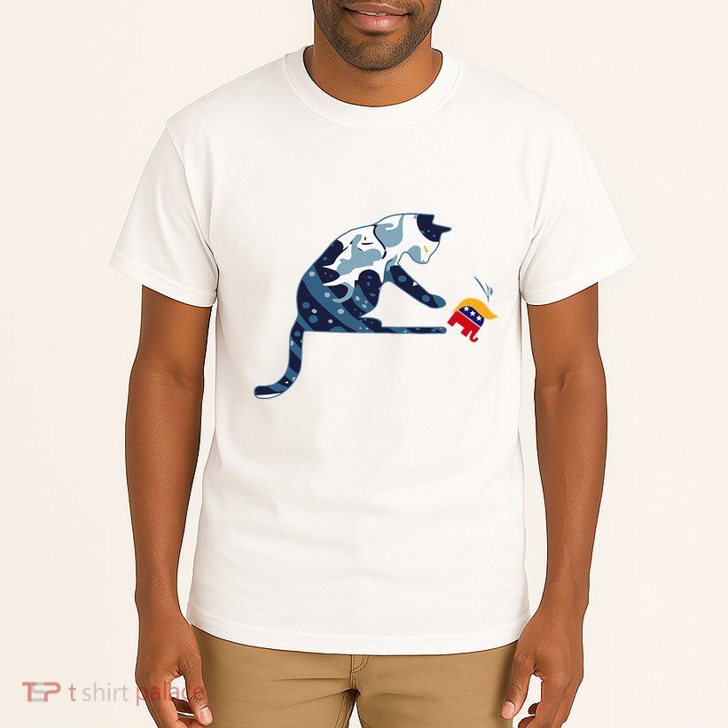 Kamala Harris Blue Cat Tall T-Shirt