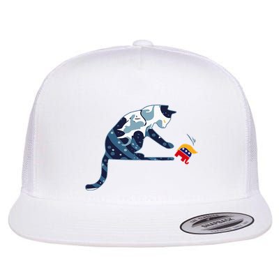 Kamala Harris Blue Cat Flatbill Hat
