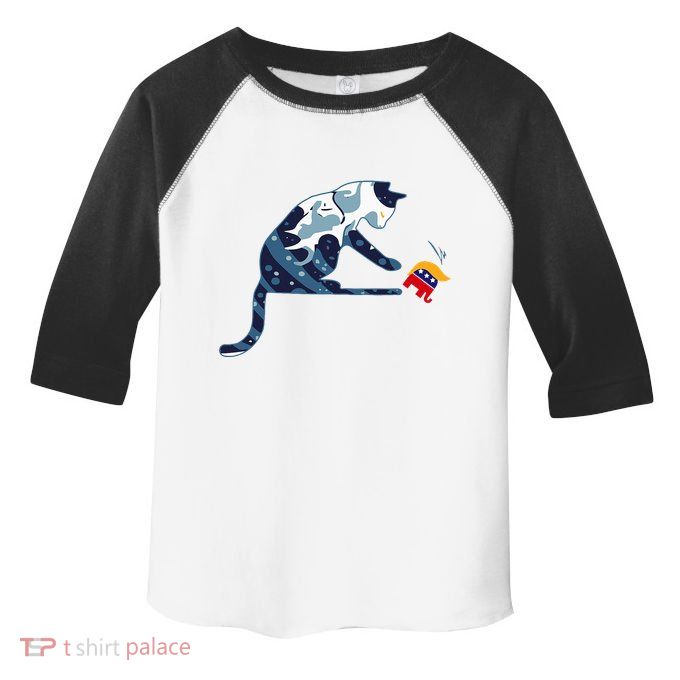 Kamala Harris Blue Cat Toddler Fine Jersey T-Shirt
