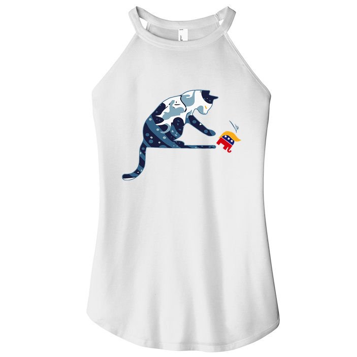 Kamala Harris Blue Cat Women's Perfect Tri Rocker Tank