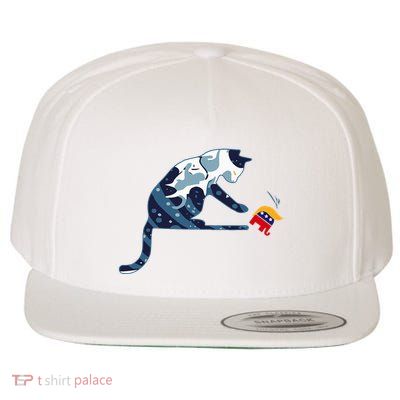Kamala Harris Blue Cat Wool Snapback Cap