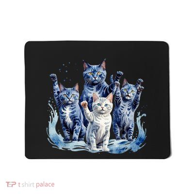 Kamala Harris Blue Cats Wave Funny For Cat Owners Mousepad