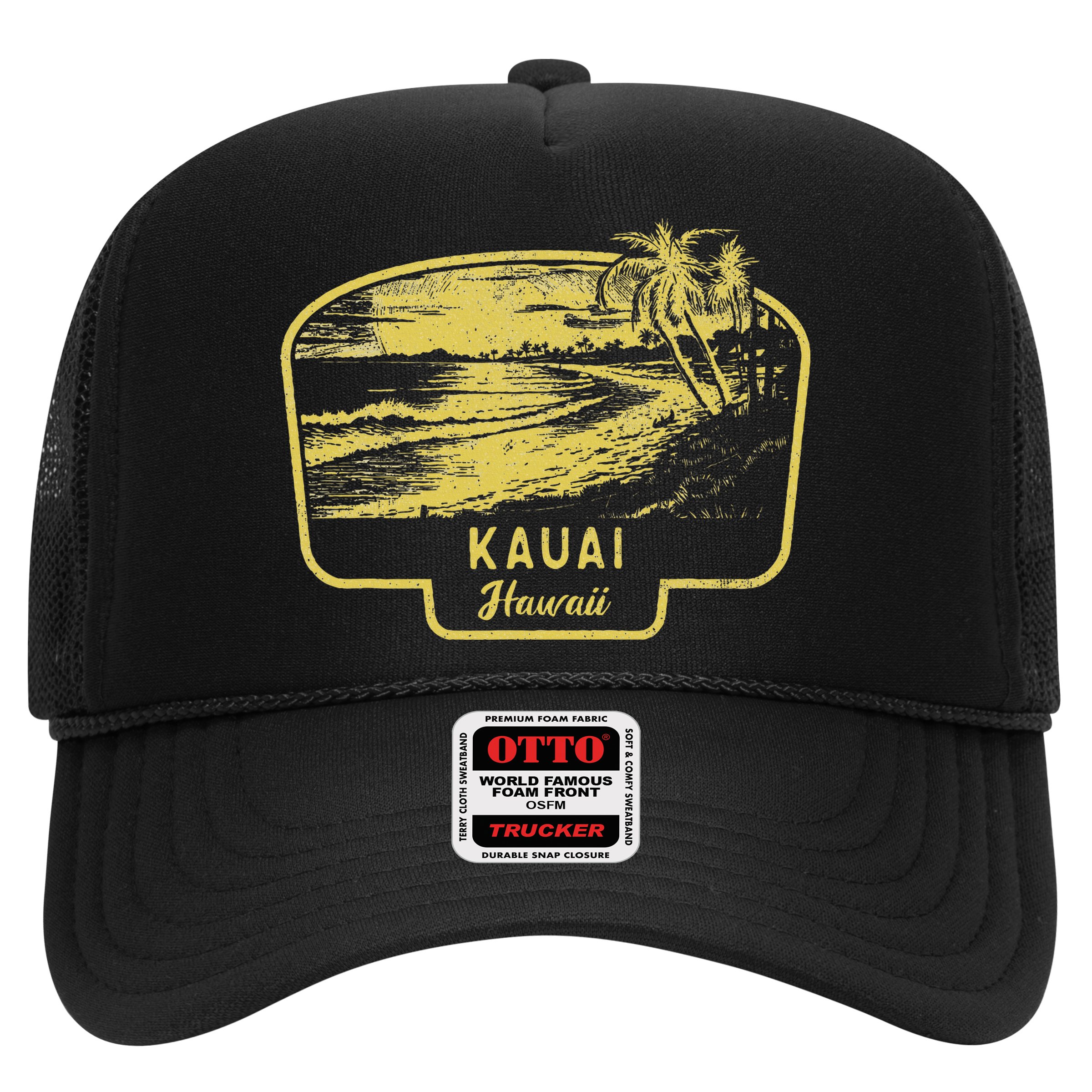 Kauai Hawaii Beach Surf Vintage Blue Hat