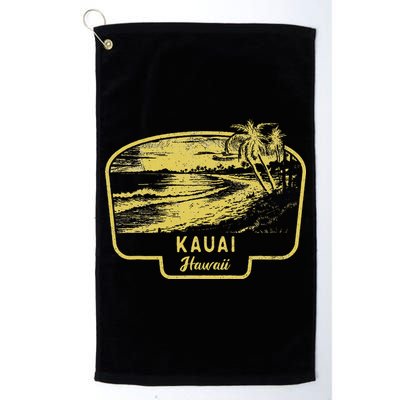 Kauai Hawaii Beach Surf Vintage Blue Golf Towel