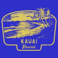 Kauai Hawaii Beach Surf Vintage Blue T-Shirt