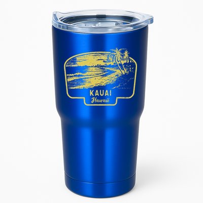 Kauai Hawaii Beach Surf Vintage Blue Tumbler