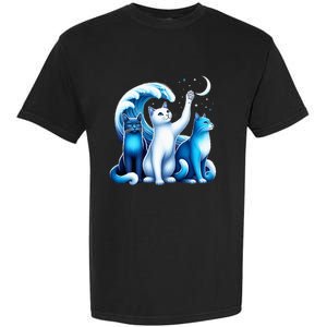 Kamala Harris Blue Cats Wave Kamala Funny For Cat Lovers Garment-Dyed Heavyweight T-Shirt