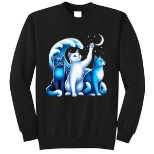 Kamala Harris Blue Cats Wave Kamala Funny For Cat Lovers Sweatshirt