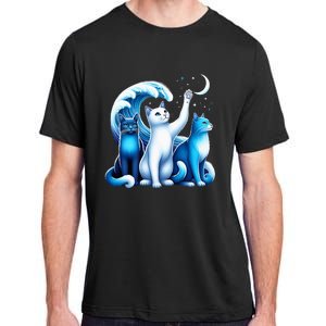 Kamala Harris Blue Cats Wave Kamala Funny For Cat Lovers Adult ChromaSoft Performance T-Shirt