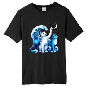 Kamala Harris Blue Cats Wave Kamala Funny For Cat Lovers Tall Fusion ChromaSoft Performance T-Shirt