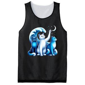 Kamala Harris Blue Cats Wave Kamala Funny For Cat Lovers Mesh Reversible Basketball Jersey Tank