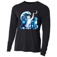 Kamala Harris Blue Cats Wave Kamala Funny For Cat Lovers Cooling Performance Long Sleeve Crew