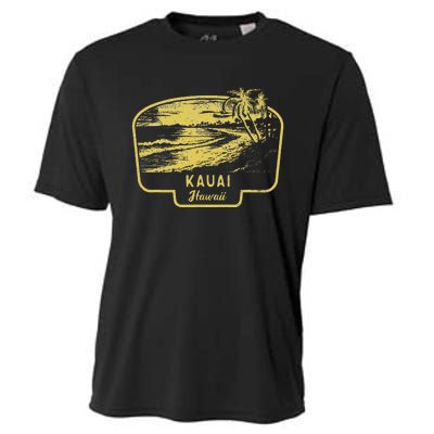 Kauai Hawaii Beach Surf Vintage Blue Cooling Performance Crew T-Shirt