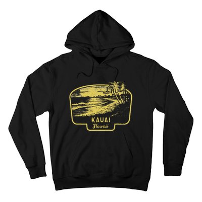 Kauai Hawaii Beach Surf Vintage Blue Hoodie