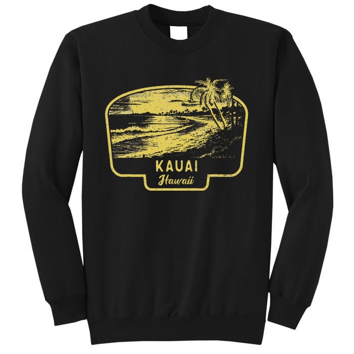 Kauai Hawaii Beach Surf Vintage Blue Sweatshirt