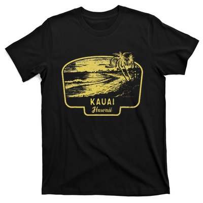 Kauai Hawaii Beach Surf Vintage Blue T-Shirt