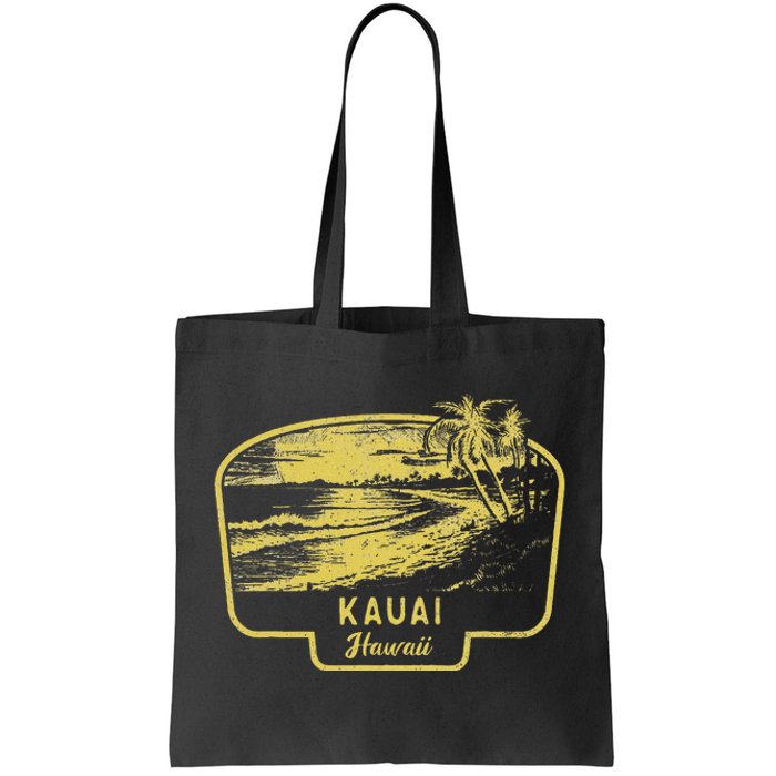 Kauai Hawaii Beach Surf Vintage Blue Tote Bag