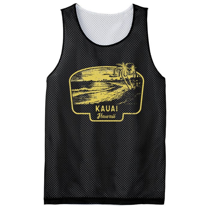 Kauai Hawaii Beach Surf Vintage Blue Mesh Reversible Basketball Jersey Tank