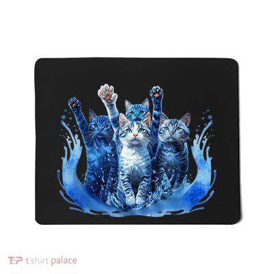 Kamala Harris Blue Cats Wave Funny For Cat Owners Mousepad