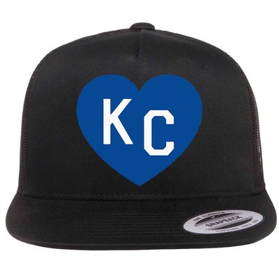 Kc Heart Blue Kansas City Heart Kc Blue Flatbill Hat