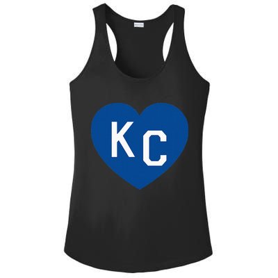 Kc Heart Blue Kansas City Heart Kc Blue Ladies PosiCharge Competitor Racerback Tank