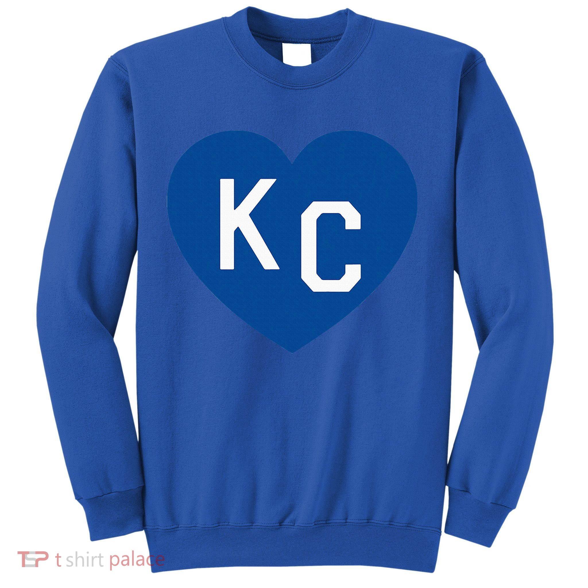 Kc Heart Blue Kansas City Heart Kc Blue Sweatshirt