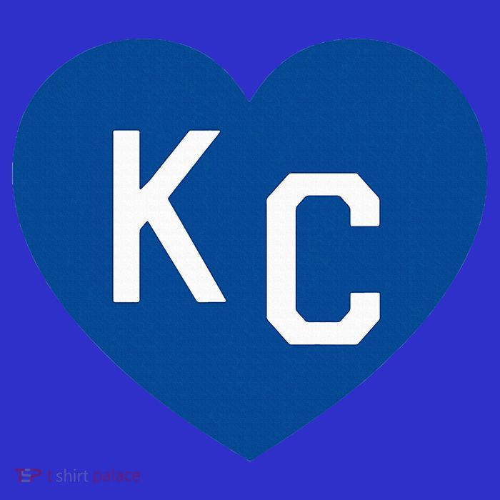 Kc Heart Blue Kansas City Heart Kc Blue Tall T-Shirt